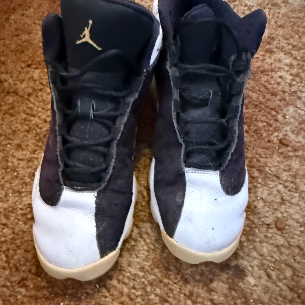 Jordan Black and White High-Top Sneakers